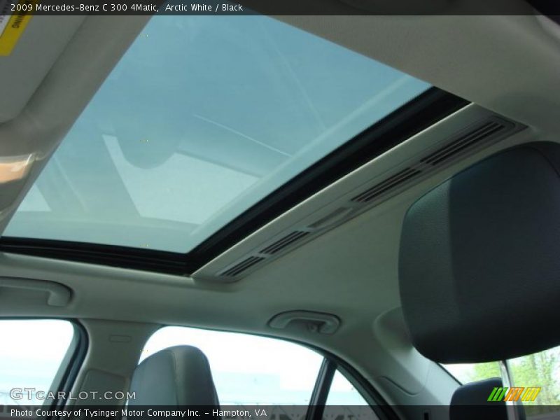 Arctic White / Black 2009 Mercedes-Benz C 300 4Matic
