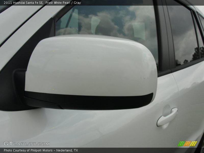 Frost White Pearl / Gray 2011 Hyundai Santa Fe SE