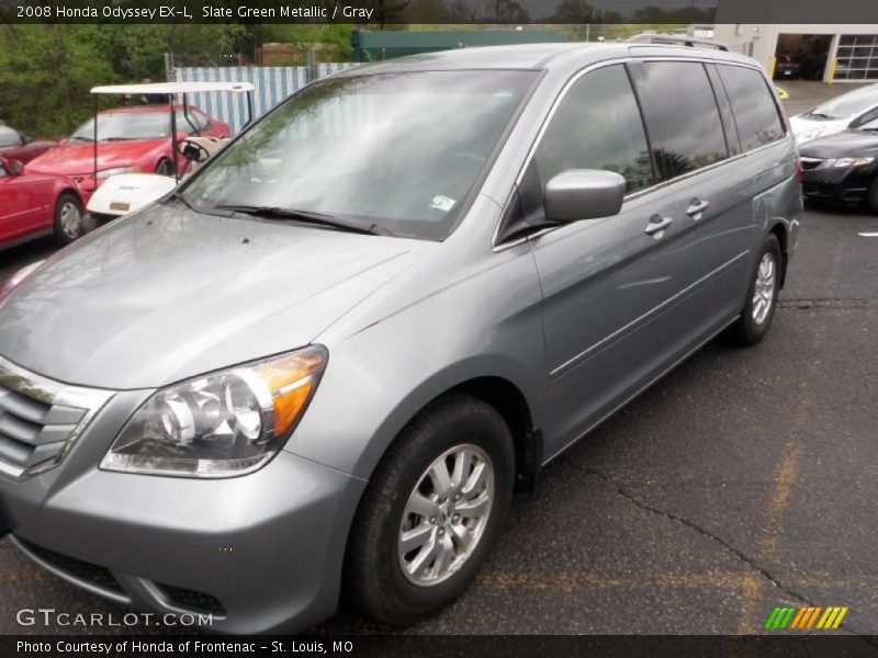 Slate Green Metallic / Gray 2008 Honda Odyssey EX-L