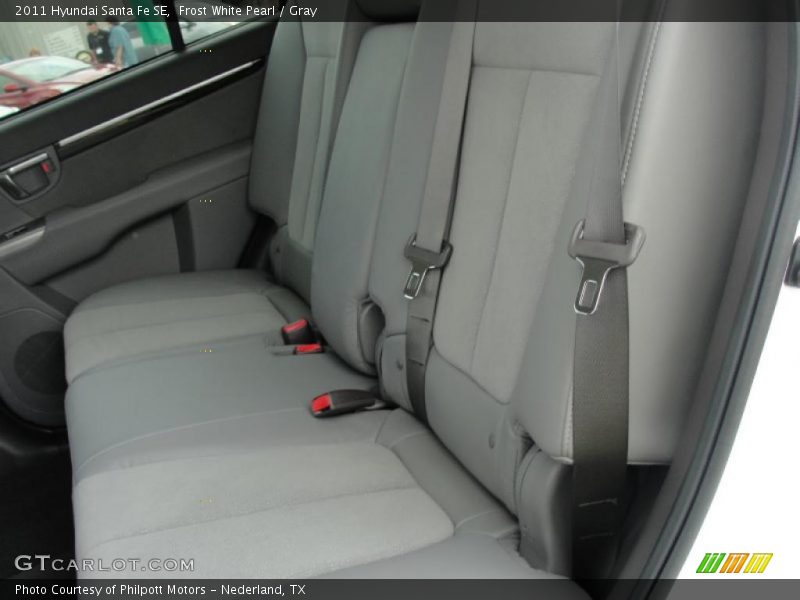 Frost White Pearl / Gray 2011 Hyundai Santa Fe SE