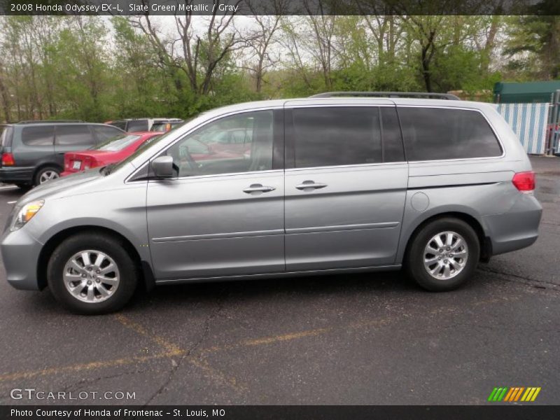 Slate Green Metallic / Gray 2008 Honda Odyssey EX-L