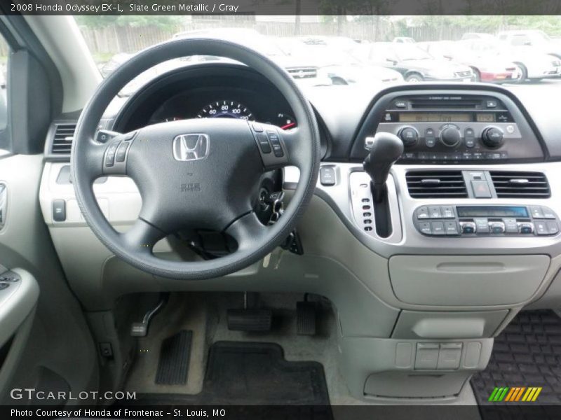 Slate Green Metallic / Gray 2008 Honda Odyssey EX-L