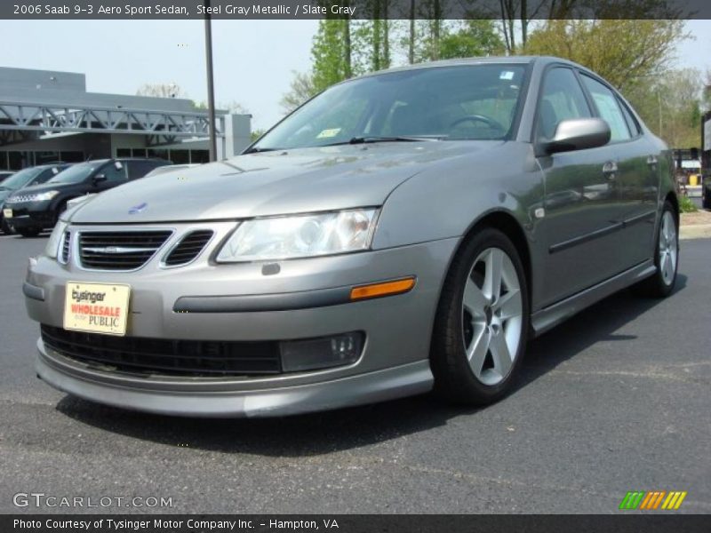 Steel Gray Metallic / Slate Gray 2006 Saab 9-3 Aero Sport Sedan