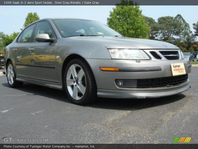 Steel Gray Metallic / Slate Gray 2006 Saab 9-3 Aero Sport Sedan