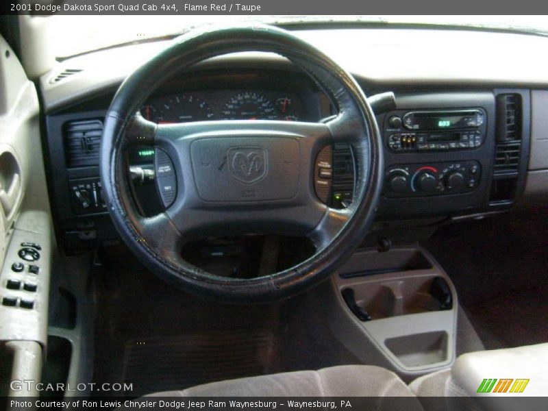 Flame Red / Taupe 2001 Dodge Dakota Sport Quad Cab 4x4