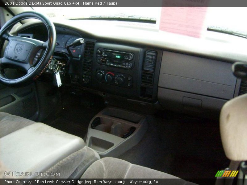Flame Red / Taupe 2001 Dodge Dakota Sport Quad Cab 4x4