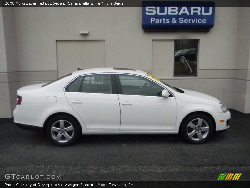 Campanella White / Pure Beige 2008 Volkswagen Jetta SE Sedan