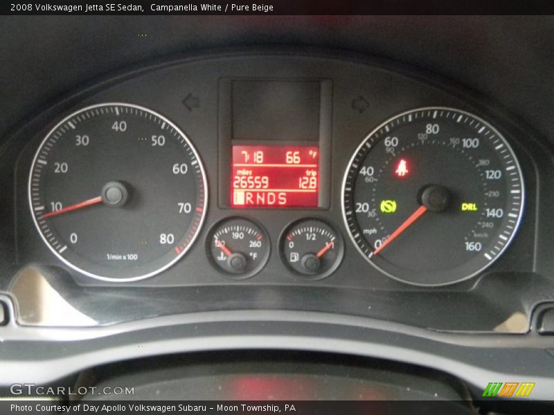Campanella White / Pure Beige 2008 Volkswagen Jetta SE Sedan