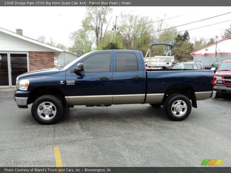 Patriot Blue Pearl / Khaki 2008 Dodge Ram 2500 Big Horn Quad Cab 4x4