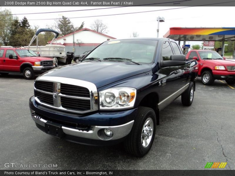 Patriot Blue Pearl / Khaki 2008 Dodge Ram 2500 Big Horn Quad Cab 4x4