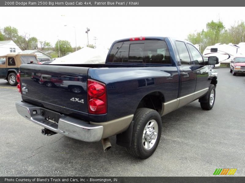 Patriot Blue Pearl / Khaki 2008 Dodge Ram 2500 Big Horn Quad Cab 4x4