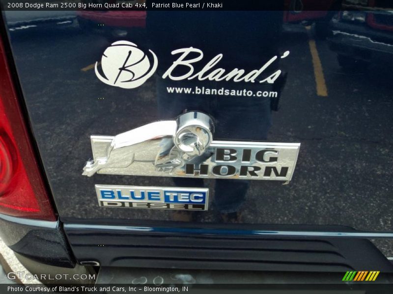 Patriot Blue Pearl / Khaki 2008 Dodge Ram 2500 Big Horn Quad Cab 4x4