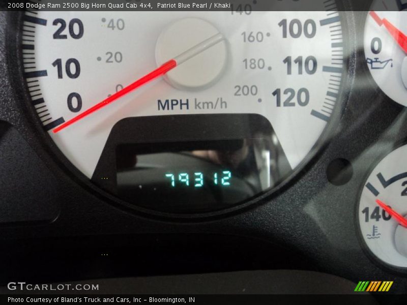 Patriot Blue Pearl / Khaki 2008 Dodge Ram 2500 Big Horn Quad Cab 4x4