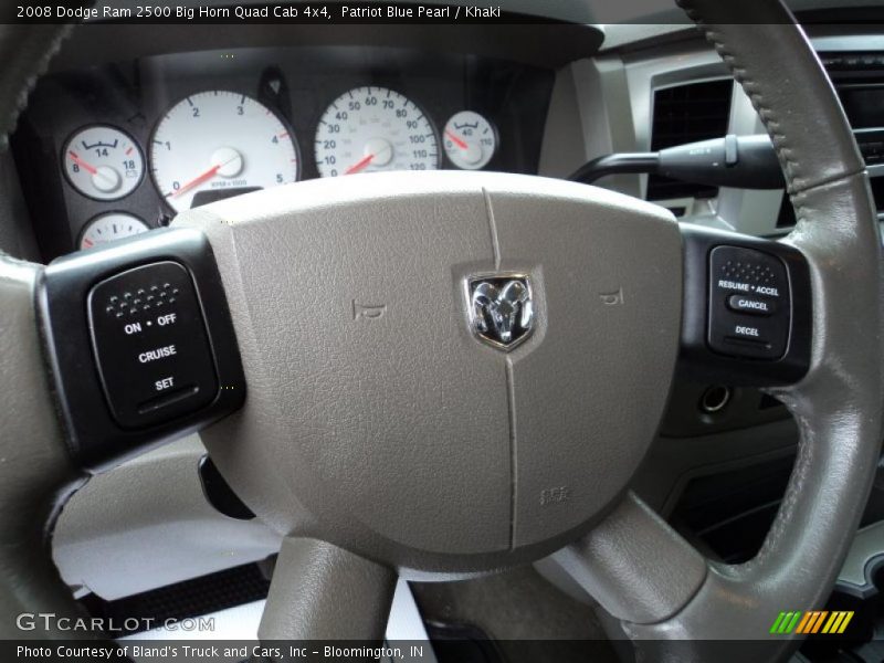 Patriot Blue Pearl / Khaki 2008 Dodge Ram 2500 Big Horn Quad Cab 4x4