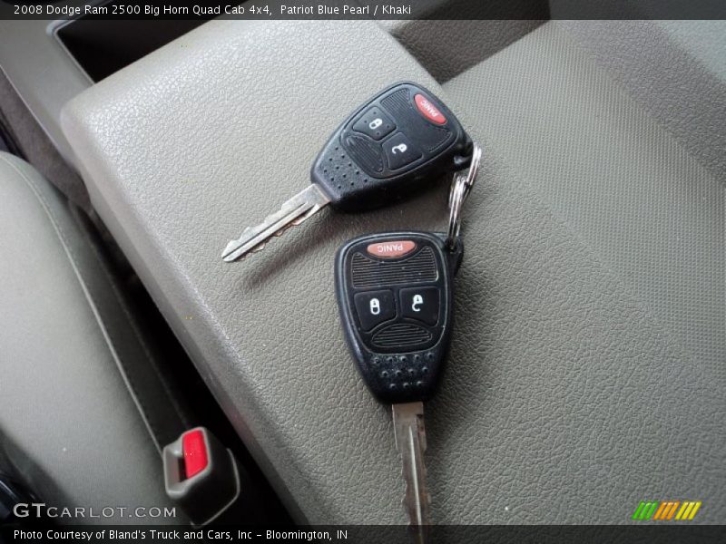 Patriot Blue Pearl / Khaki 2008 Dodge Ram 2500 Big Horn Quad Cab 4x4