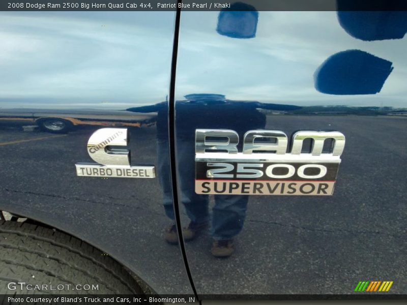Patriot Blue Pearl / Khaki 2008 Dodge Ram 2500 Big Horn Quad Cab 4x4