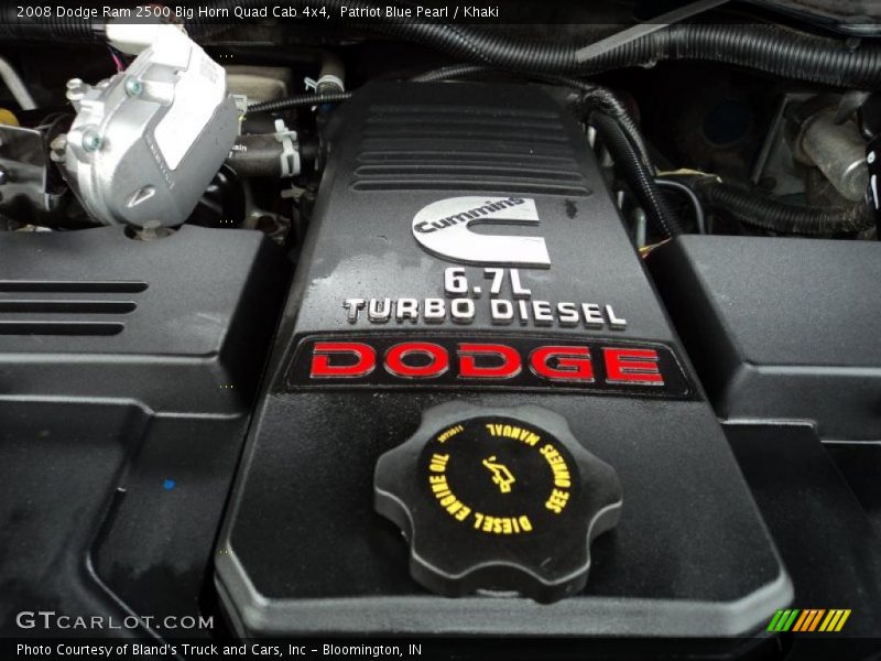 Patriot Blue Pearl / Khaki 2008 Dodge Ram 2500 Big Horn Quad Cab 4x4