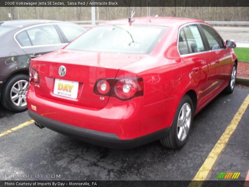 Salsa Red / Anthracite Black 2008 Volkswagen Jetta SE Sedan