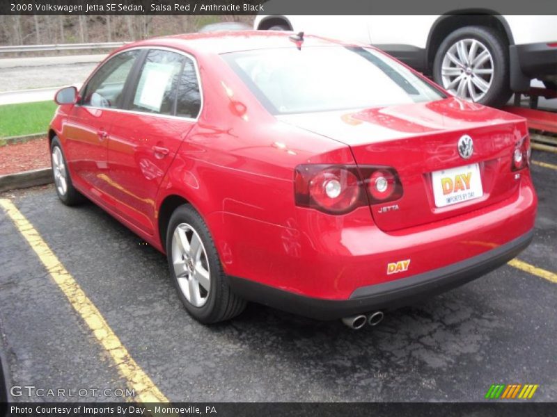 Salsa Red / Anthracite Black 2008 Volkswagen Jetta SE Sedan