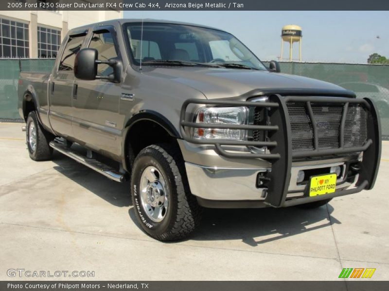 Arizona Beige Metallic / Tan 2005 Ford F250 Super Duty Lariat FX4 Crew Cab 4x4
