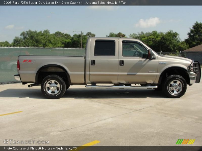 Arizona Beige Metallic / Tan 2005 Ford F250 Super Duty Lariat FX4 Crew Cab 4x4