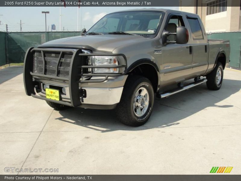 Arizona Beige Metallic / Tan 2005 Ford F250 Super Duty Lariat FX4 Crew Cab 4x4