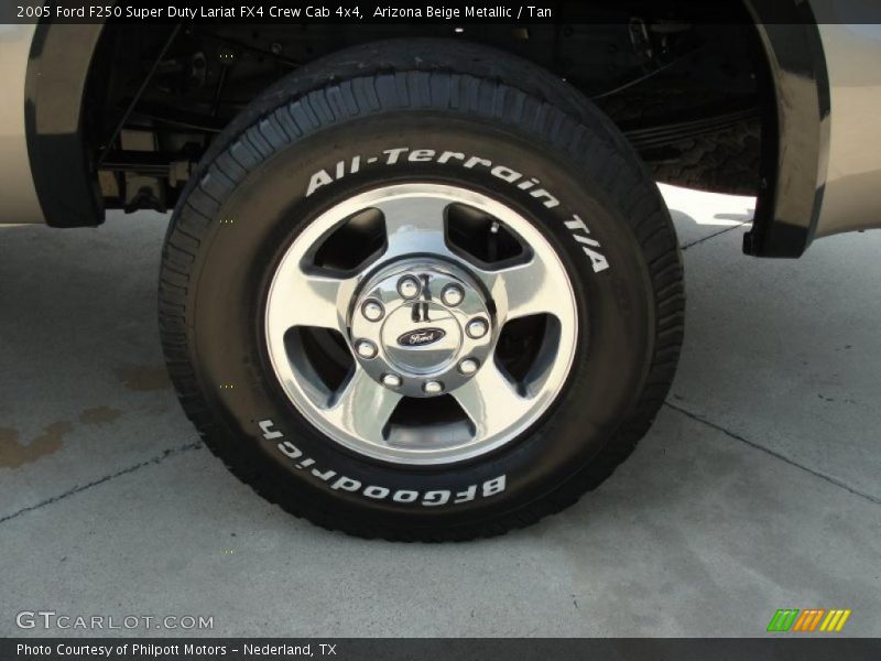 Arizona Beige Metallic / Tan 2005 Ford F250 Super Duty Lariat FX4 Crew Cab 4x4