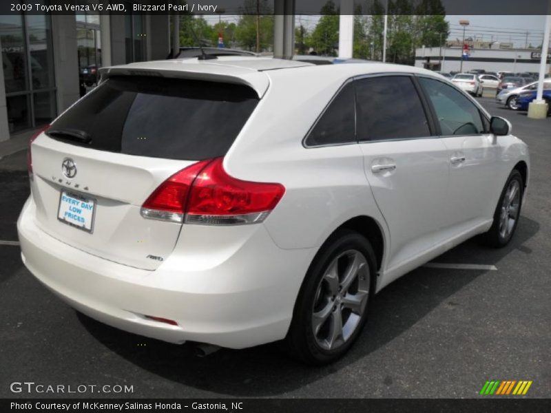 Blizzard Pearl / Ivory 2009 Toyota Venza V6 AWD