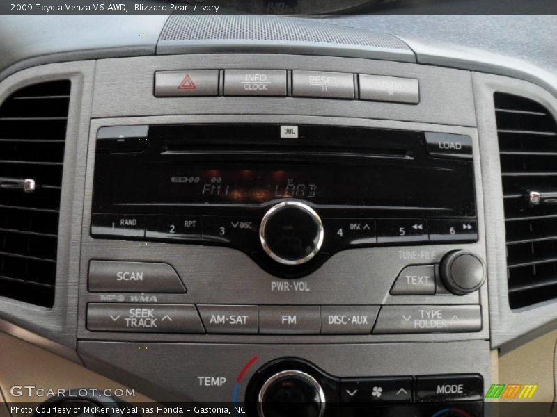 Blizzard Pearl / Ivory 2009 Toyota Venza V6 AWD