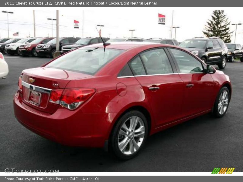 Crystal Red Metallic Tintcoat / Cocoa/Light Neutral Leather 2011 Chevrolet Cruze LTZ