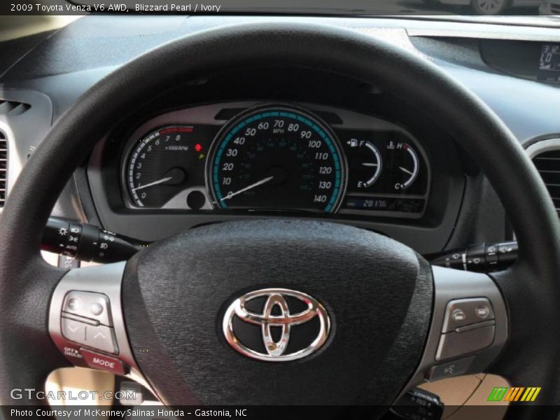 Blizzard Pearl / Ivory 2009 Toyota Venza V6 AWD