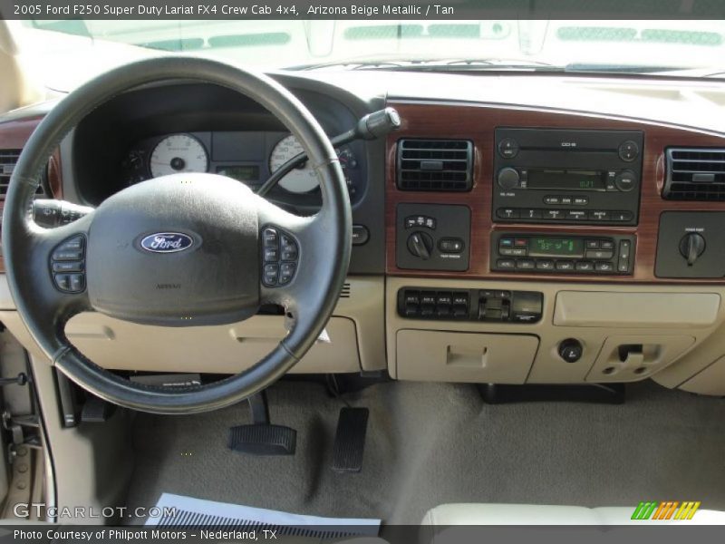 Arizona Beige Metallic / Tan 2005 Ford F250 Super Duty Lariat FX4 Crew Cab 4x4