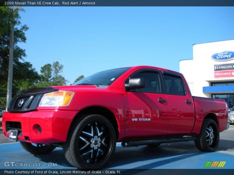 Red Alert / Almond 2009 Nissan Titan XE Crew Cab