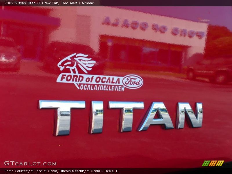 Red Alert / Almond 2009 Nissan Titan XE Crew Cab