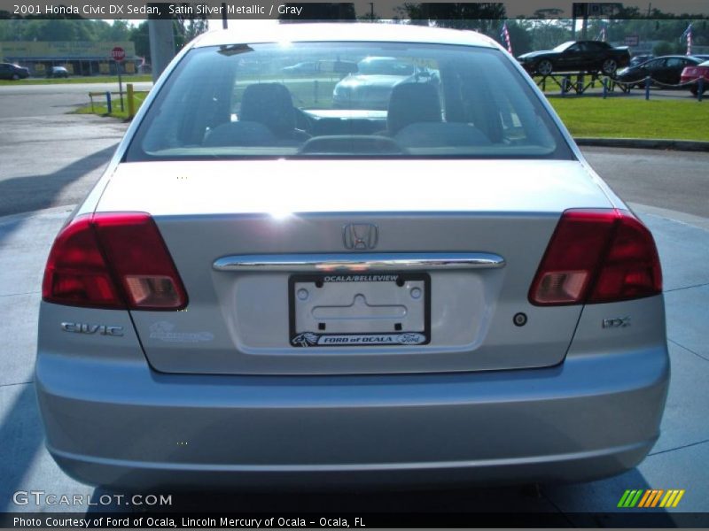 Satin Silver Metallic / Gray 2001 Honda Civic DX Sedan