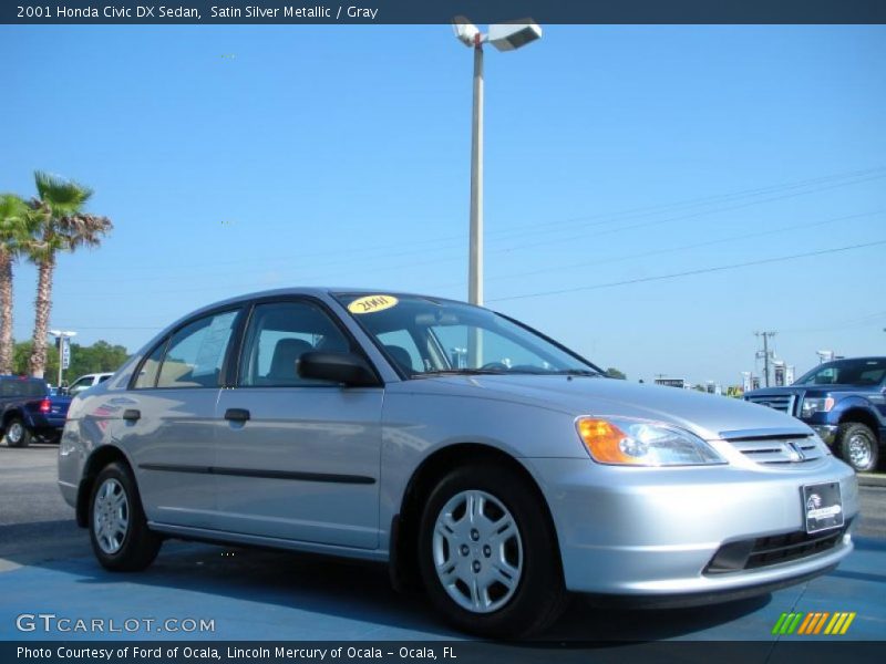 Satin Silver Metallic / Gray 2001 Honda Civic DX Sedan