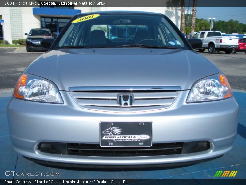 Satin Silver Metallic / Gray 2001 Honda Civic DX Sedan