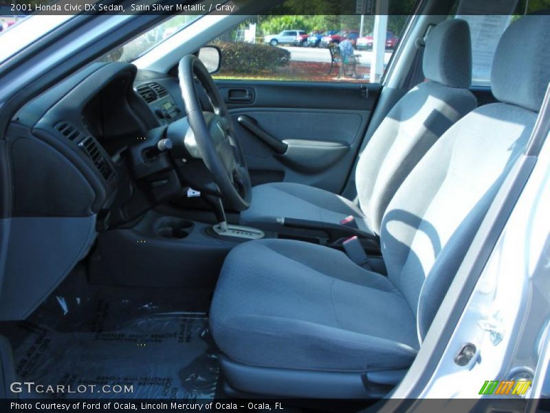 Satin Silver Metallic / Gray 2001 Honda Civic DX Sedan