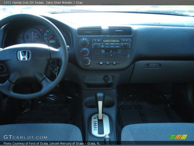 Satin Silver Metallic / Gray 2001 Honda Civic DX Sedan