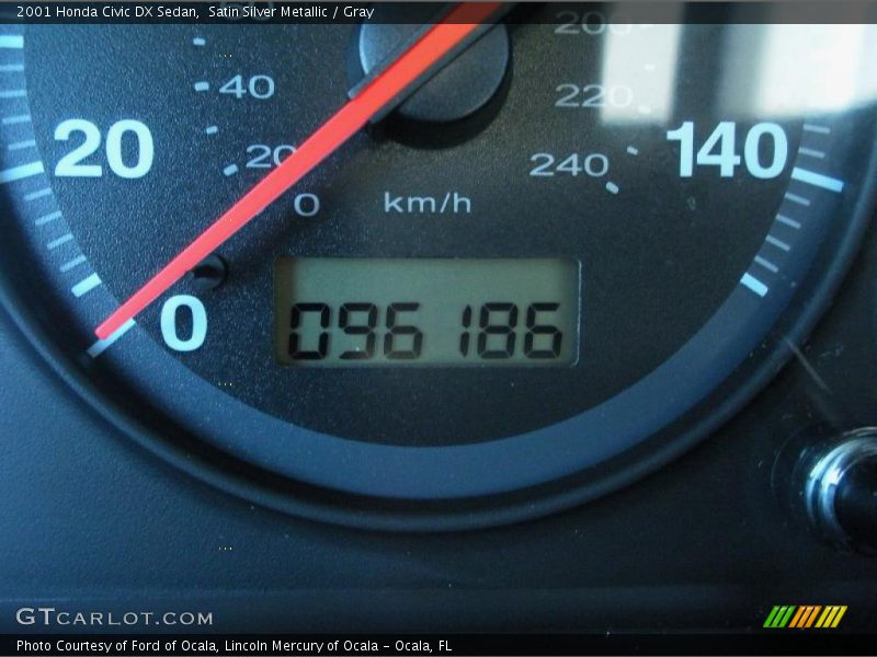Satin Silver Metallic / Gray 2001 Honda Civic DX Sedan