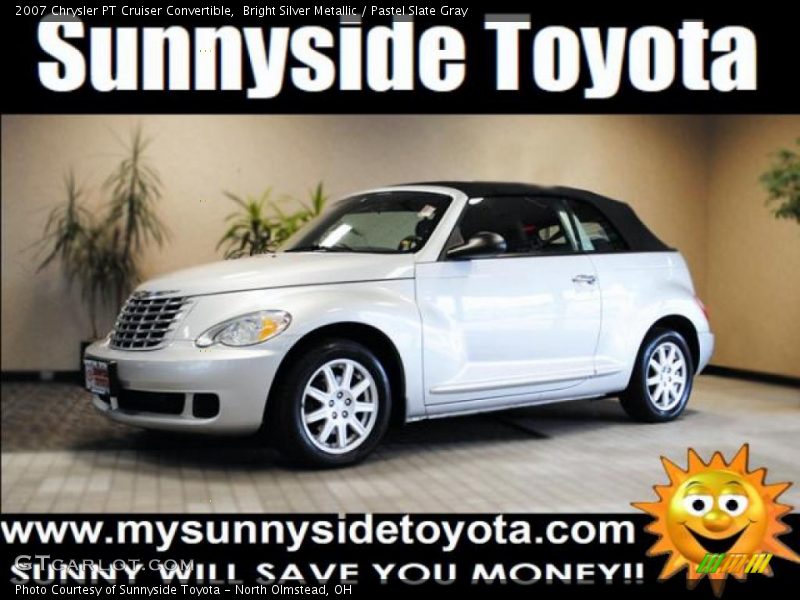 Bright Silver Metallic / Pastel Slate Gray 2007 Chrysler PT Cruiser Convertible