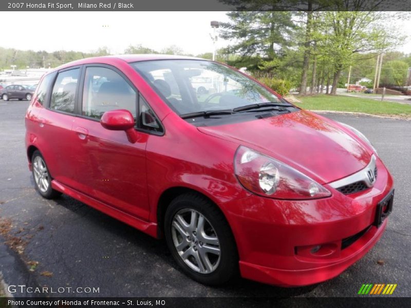 Milano Red / Black 2007 Honda Fit Sport