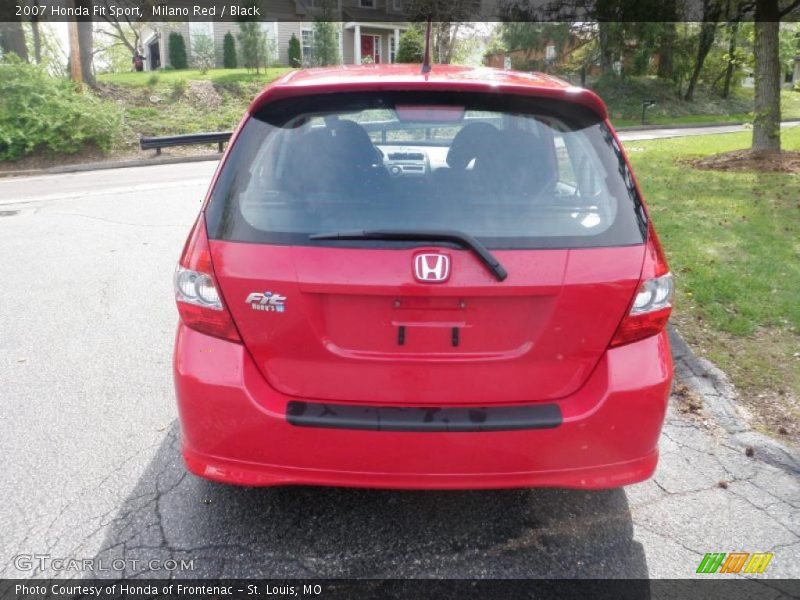 Milano Red / Black 2007 Honda Fit Sport