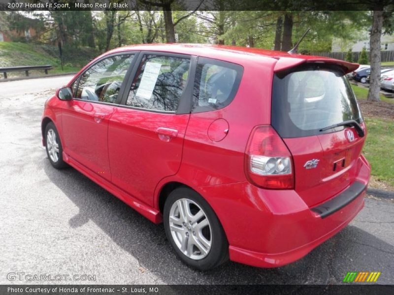 Milano Red / Black 2007 Honda Fit Sport