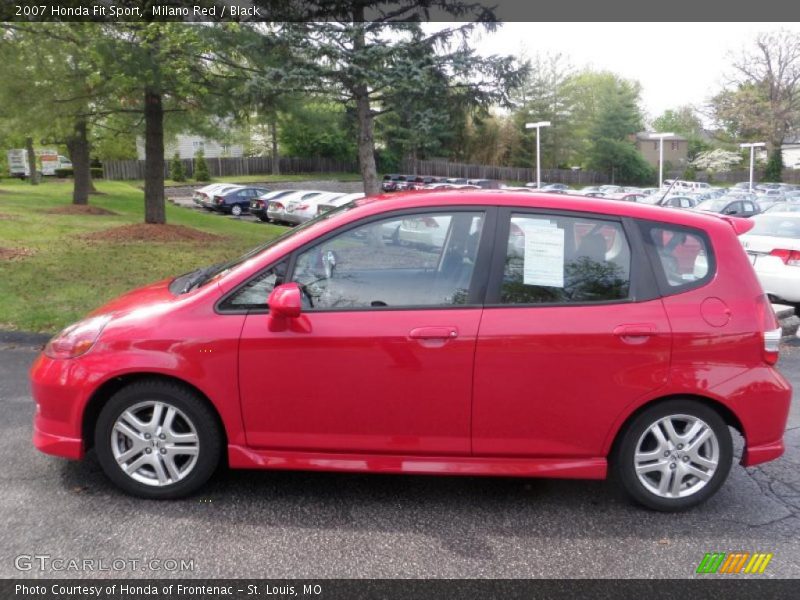 Milano Red / Black 2007 Honda Fit Sport