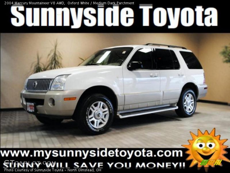 Oxford White / Medium Dark Parchment 2004 Mercury Mountaineer V8 AWD