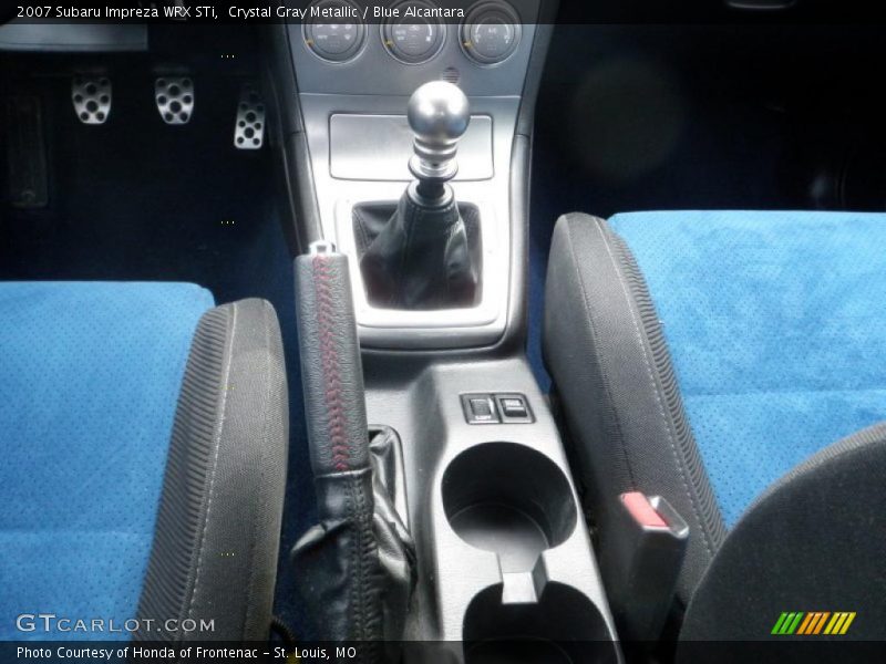 Crystal Gray Metallic / Blue Alcantara 2007 Subaru Impreza WRX STi