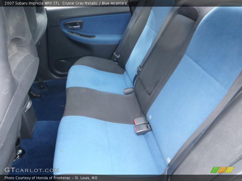 Crystal Gray Metallic / Blue Alcantara 2007 Subaru Impreza WRX STi
