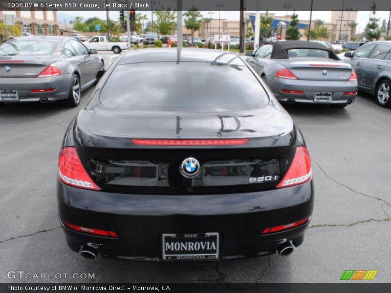 Jet Black / Black 2008 BMW 6 Series 650i Coupe