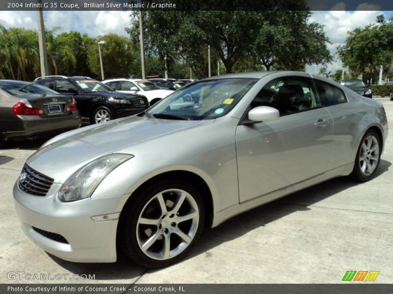 Brilliant Silver Metallic / Graphite 2004 Infiniti G 35 Coupe